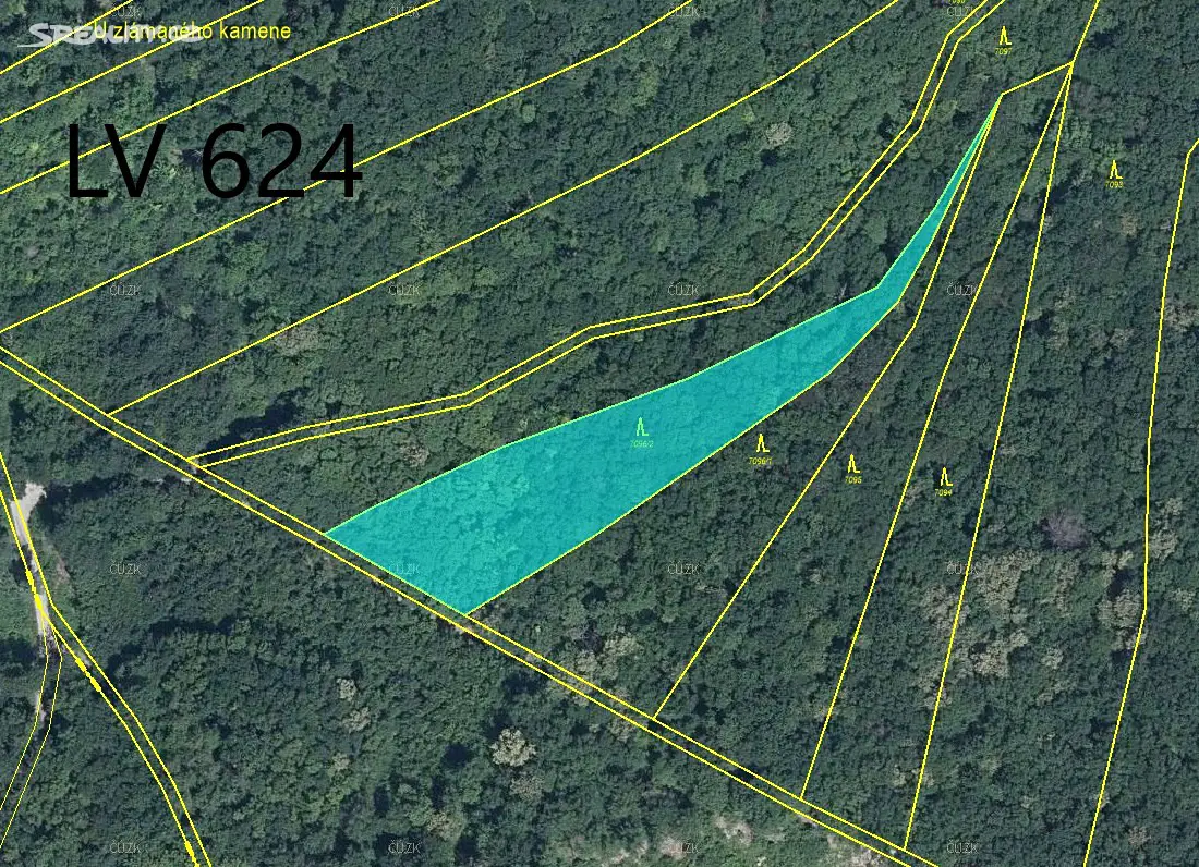 Prodej  lesa 1 643 m², Dambořice, okres Hodonín