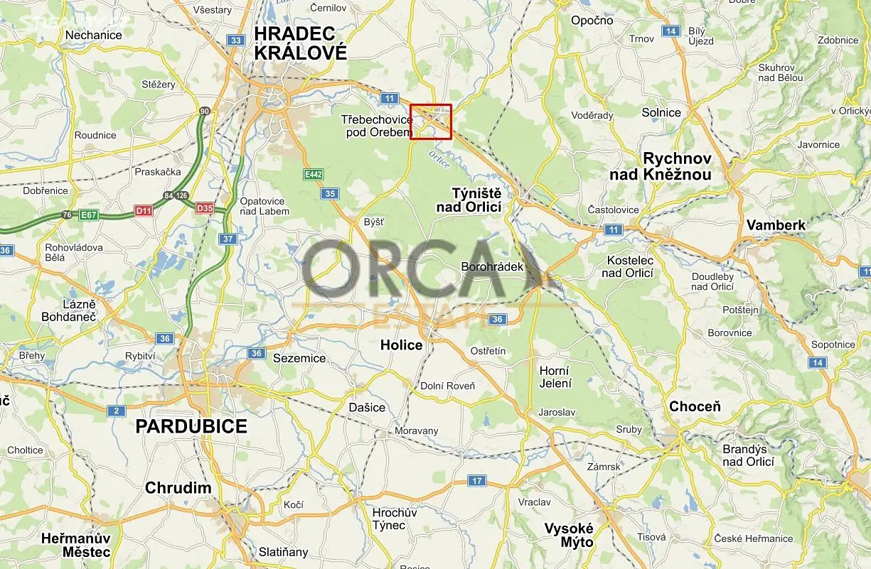 Prodej  louky 15 934 m², Třebechovice pod Orebem, okres Hradec Králové