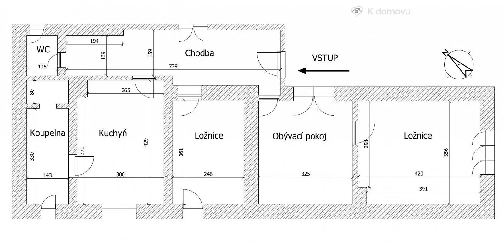 Prodej bytu 3+1 70 m², Horní Podvinohradí, Buchlovice