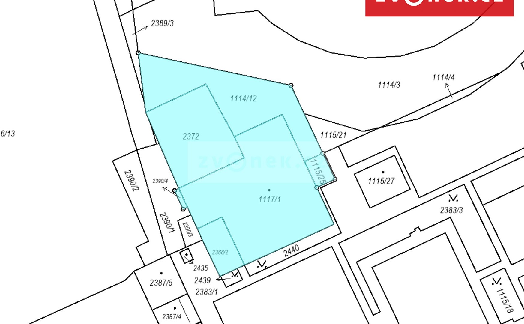 Prodej  komerčního pozemku 1 791 m², Hanácké náměstí, Chropyně