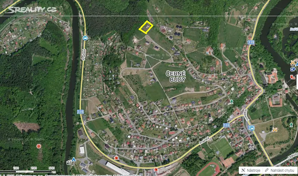 Prodej  stavebního pozemku 2 500 m², Večerní, Sázava - Černé Budy