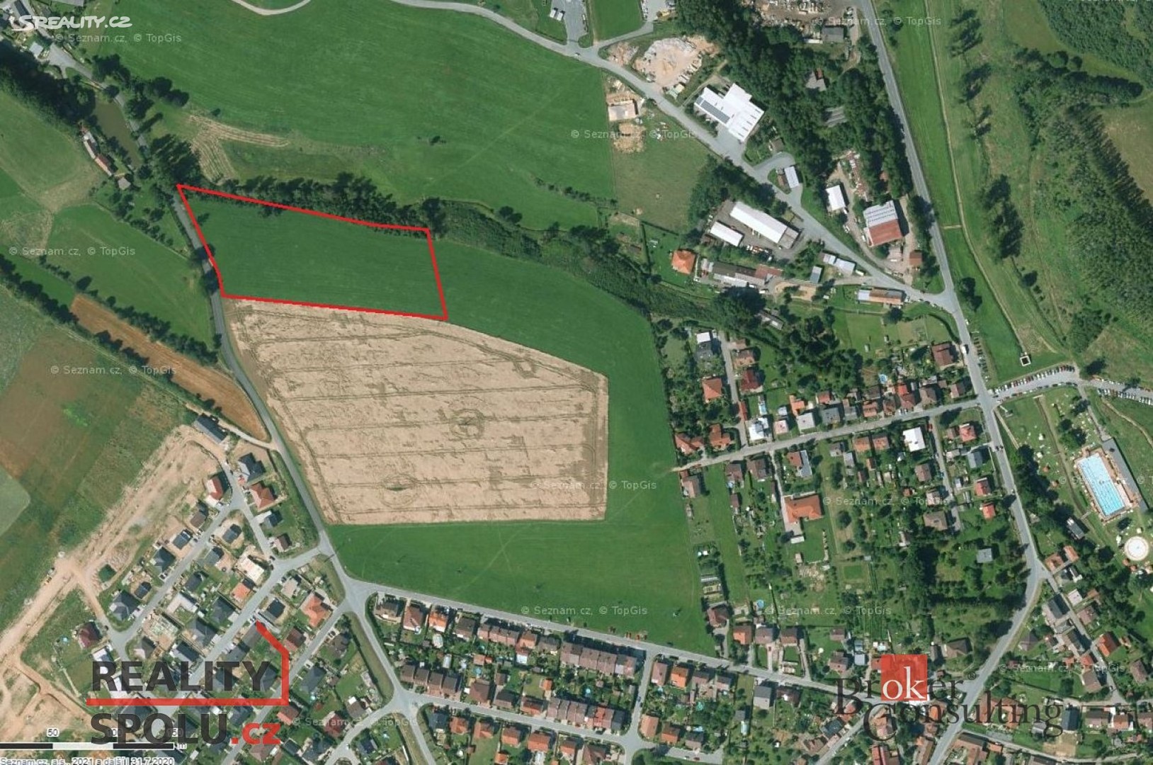 Prodej  komerčního pozemku 14 652 m², Luka nad Jihlavou, okres Jihlava