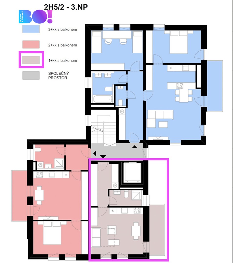 Pronájem bytu 1+kk 39 m², Písečná, Rožnov pod Radhoštěm