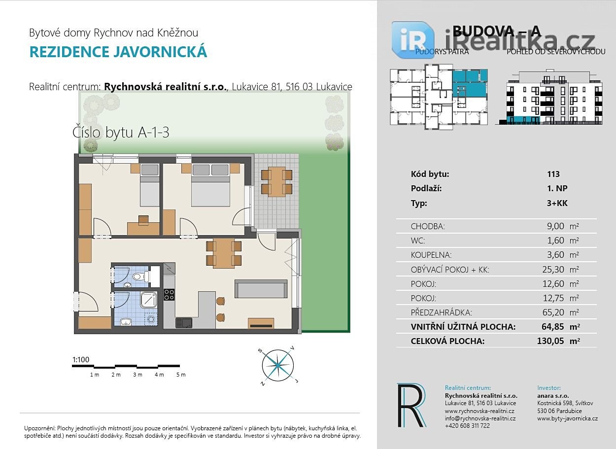 Prodej bytu 3+kk 130 m², Javornická, Rychnov nad Kněžnou