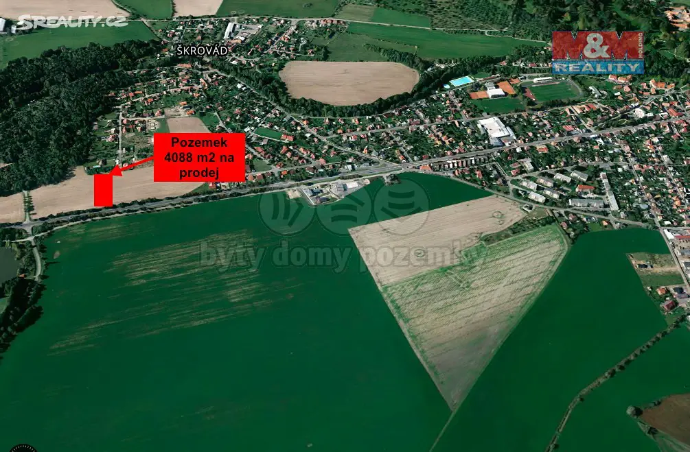 Prodej  stavebního pozemku 4 088 m², Slatiňany, okres Chrudim