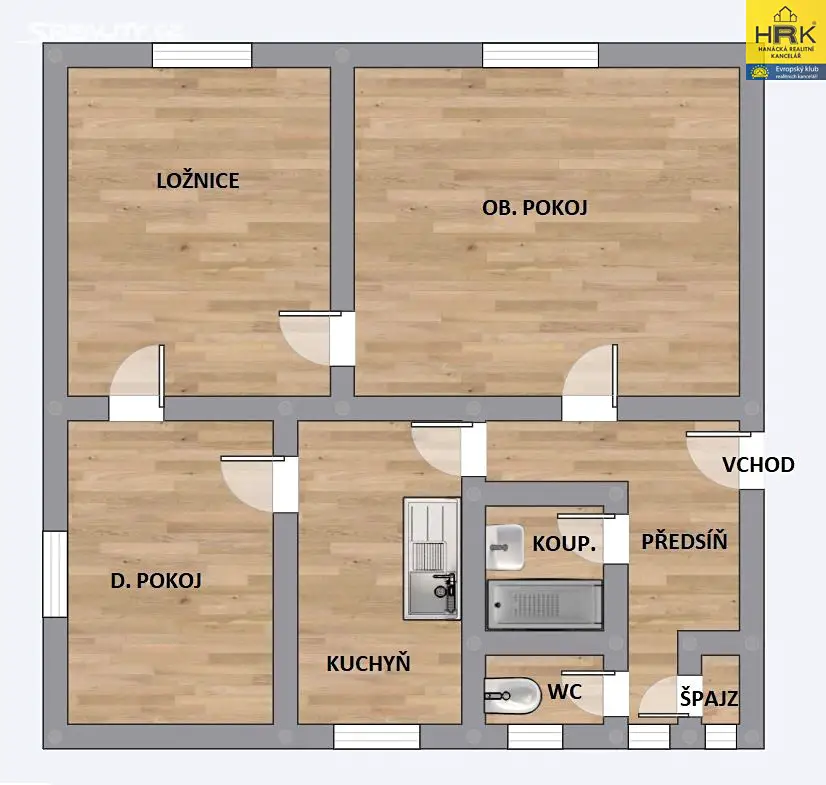 Prodej bytu 3+1 73 m², Lidická, Šternberk