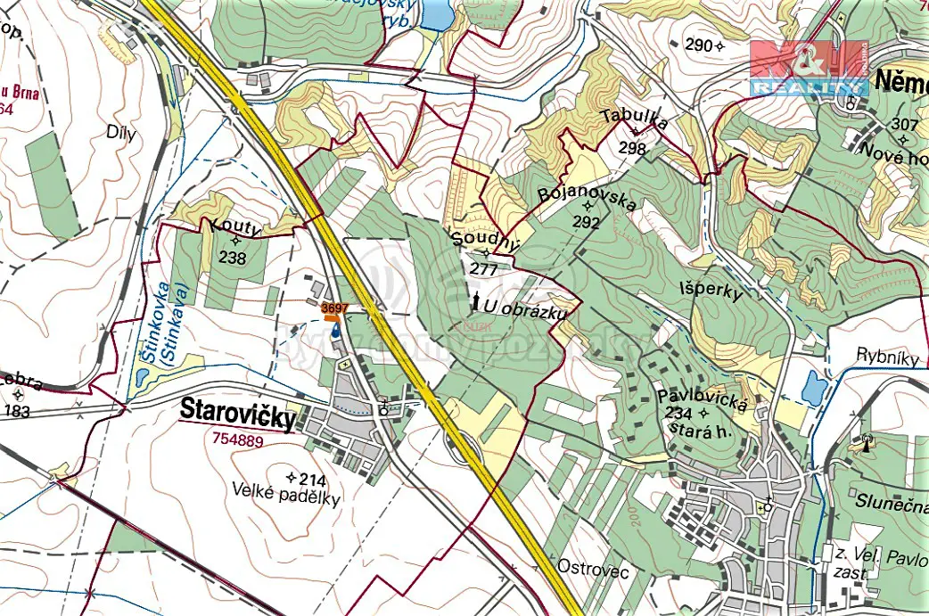 Prodej  komerčního pozemku 2 044 m², Starovičky, okres Břeclav