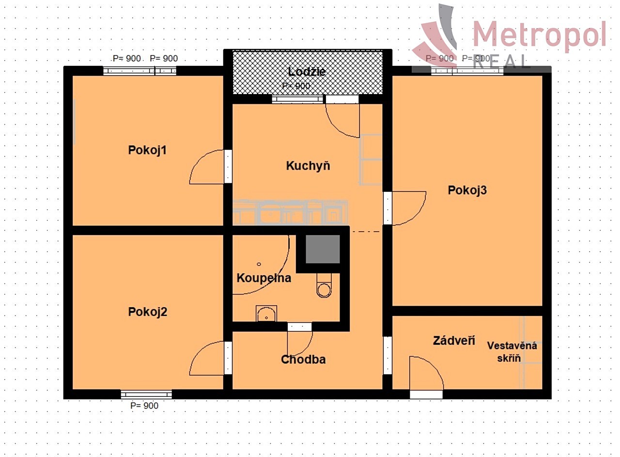 Prodej bytu 3+1 72 m², U Koupaliště, Karlovy Vary - Rybáře