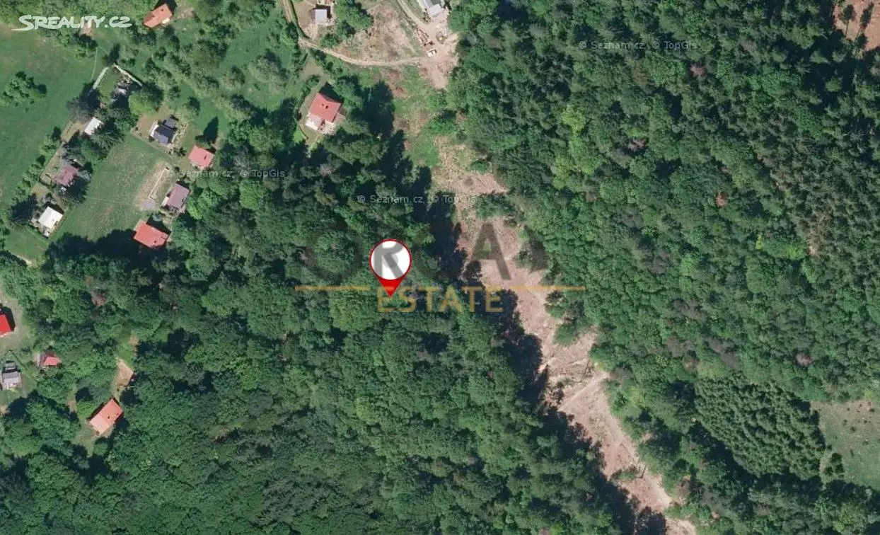Prodej  lesa 7 444 m², Chvalčov, okres Kroměříž