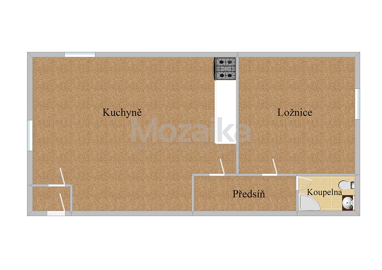 Pronájem bytu 2+kk 52 m², 28. října, Lanškroun - Žichlínské Předměstí