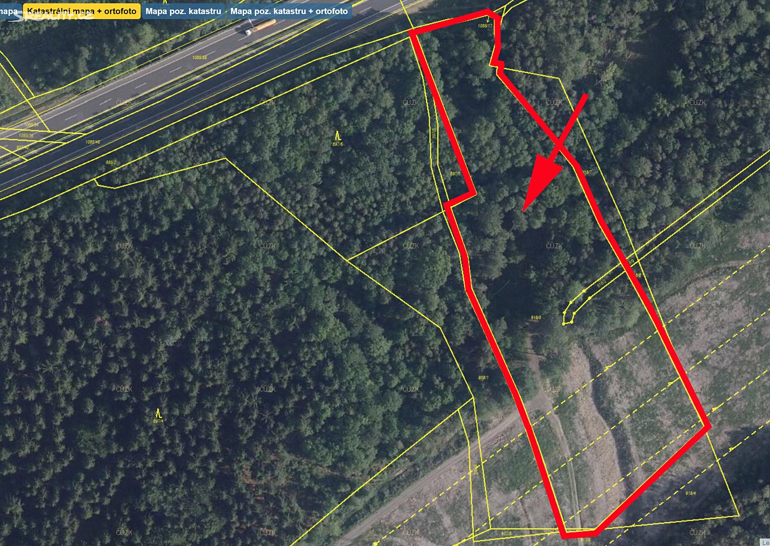 Prodej  lesa 13 827 m², Sokolov, okres Sokolov