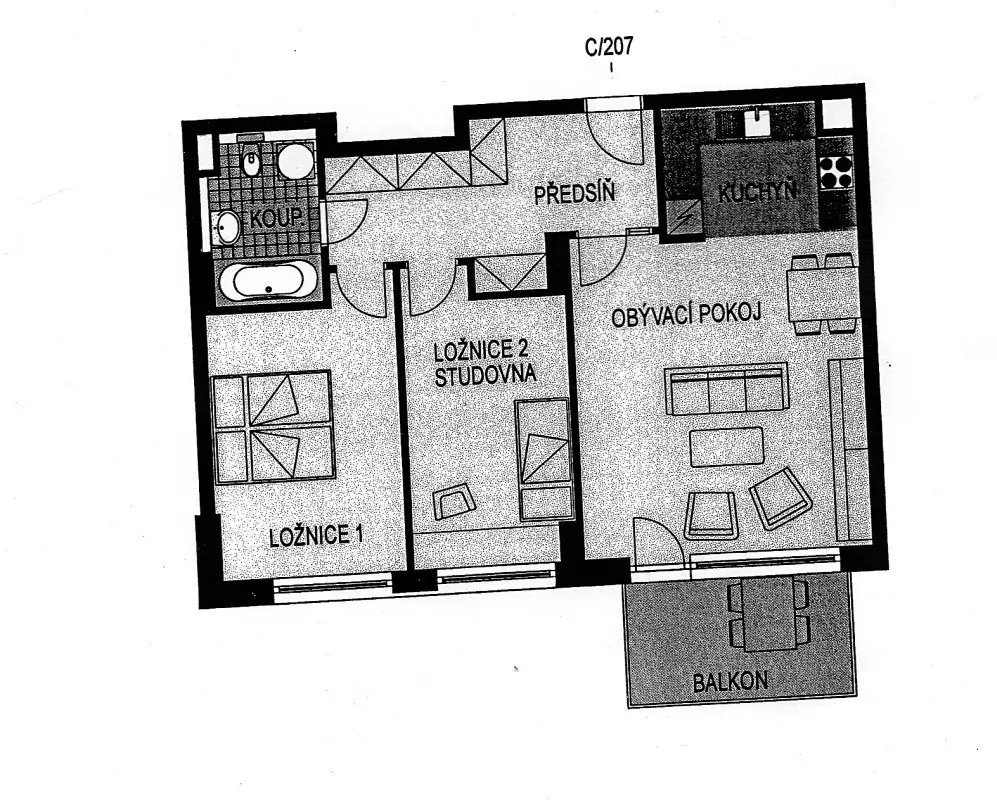 Pronájem bytu 3+1 74 m², Tibetská, Praha 6 - Vokovice