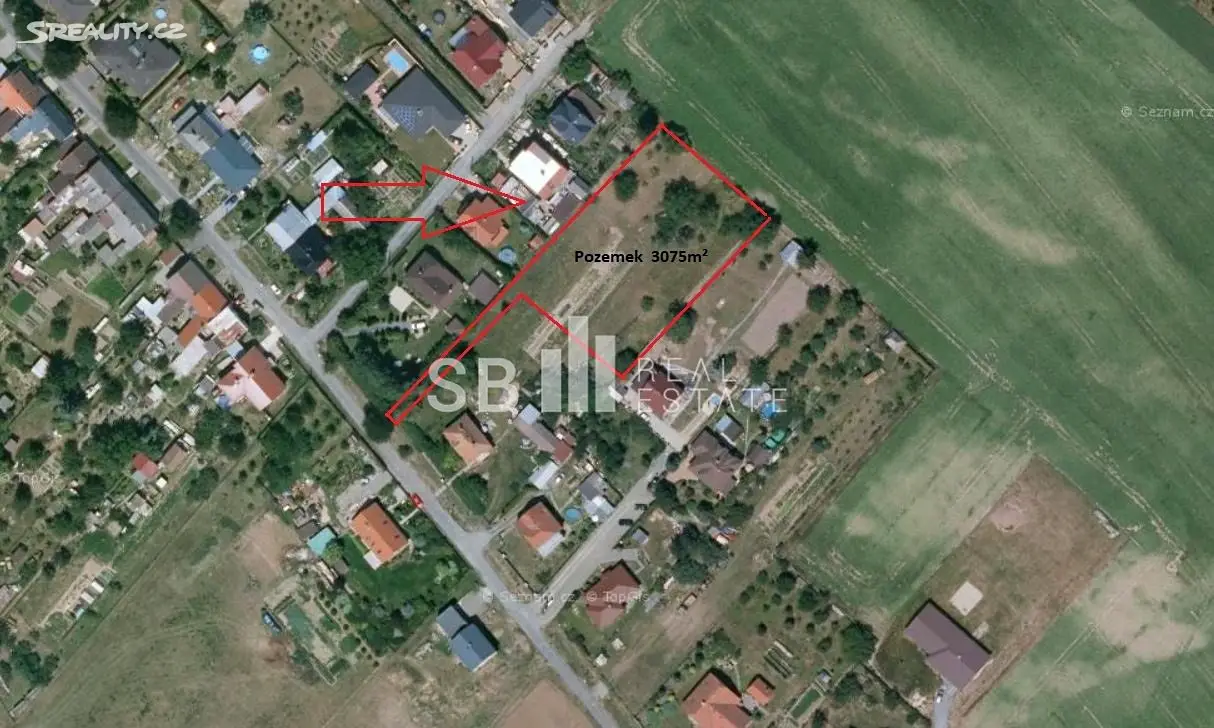 Prodej  stavebního pozemku 3 075 m², Chořelice, Litovel