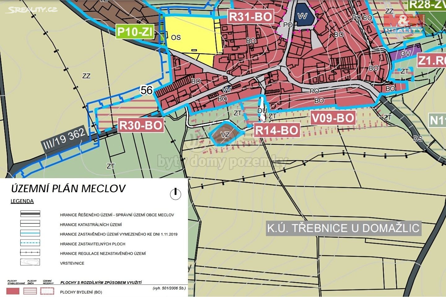 Prodej  stavebního pozemku 5 532 m², Meclov - Třebnice, okres Domažlice