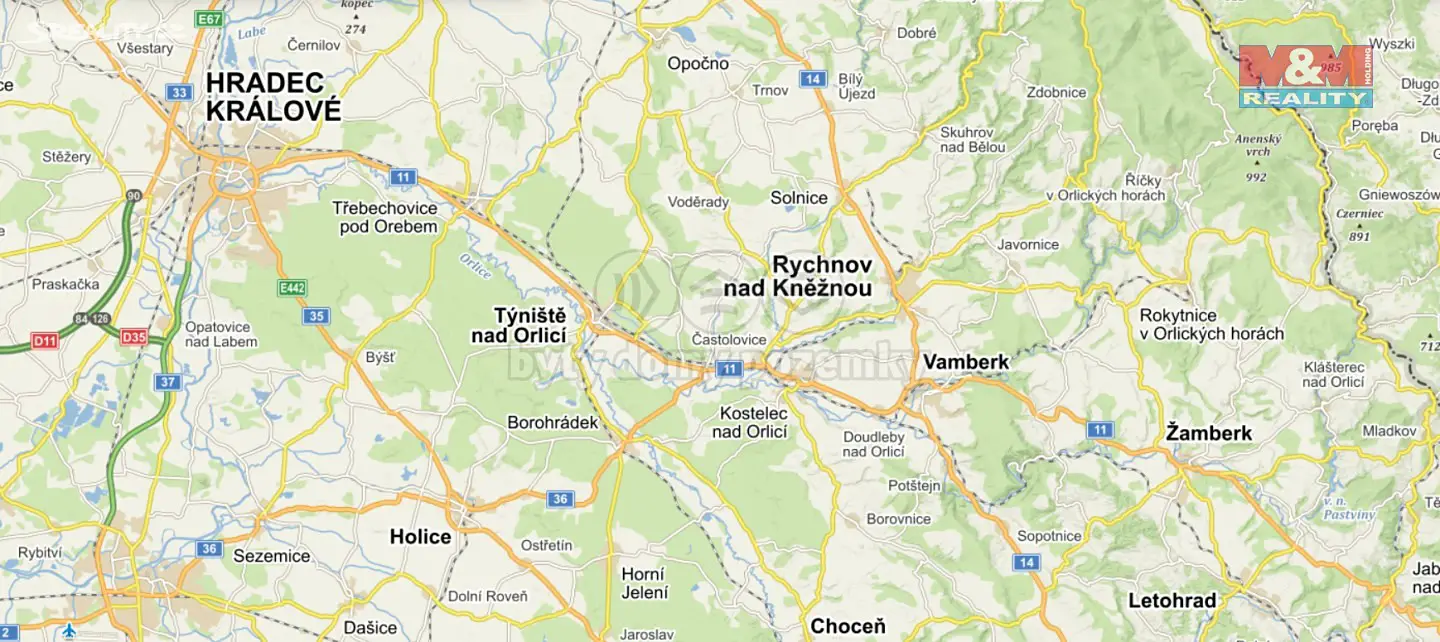 Prodej  chalupy 100 m², pozemek 293 m², Stradouň, okres Ústí nad Orlicí