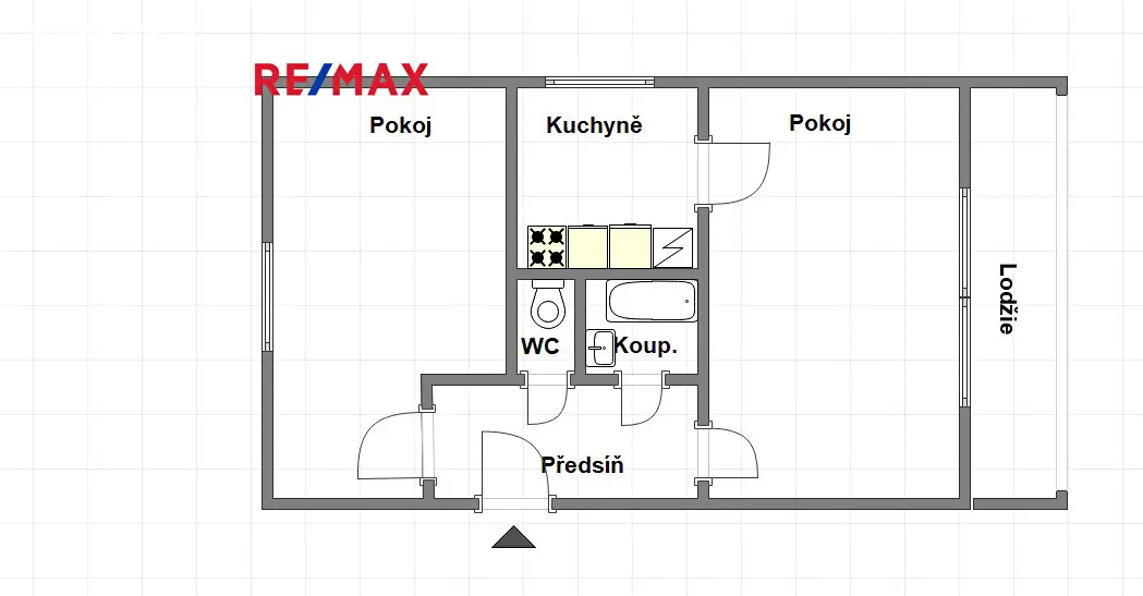 Pronájem bytu 2+1 62 m², Stavbařů, Praha 4 - Hodkovičky