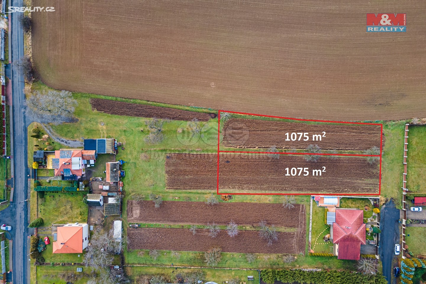Prodej  stavebního pozemku 4 625 m², Vitice - Hřiby, okres Kolín
