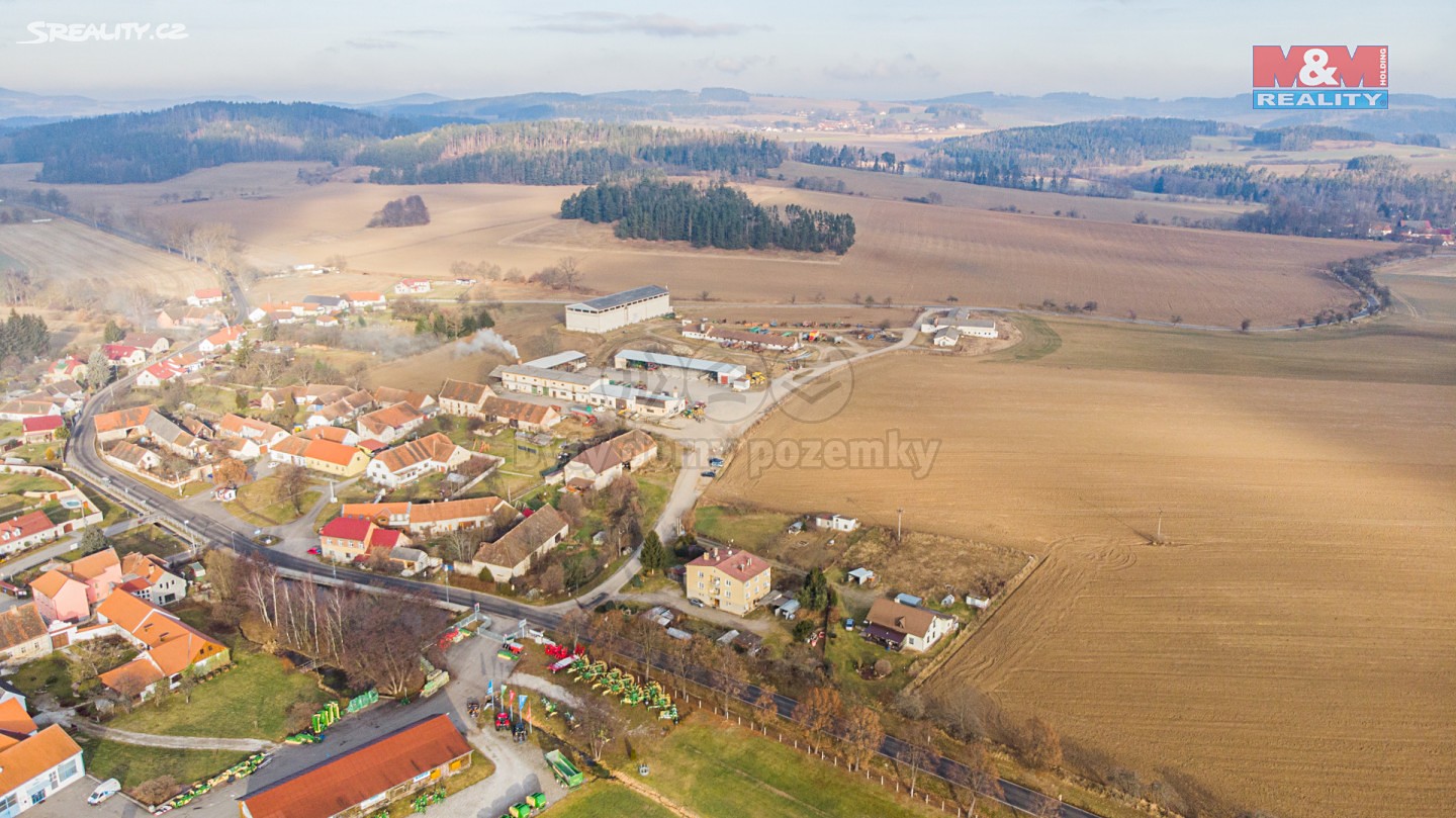 Prodej  stavebního pozemku 1 381 m², Předslavice, okres Strakonice