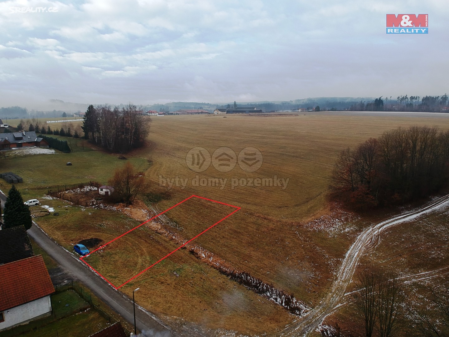 Prodej  stavebního pozemku 933 m², Kamenice nad Lipou, okres Pelhřimov