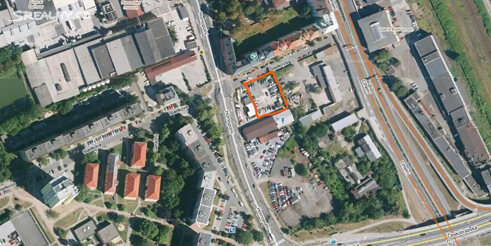 Pronájem  komerčního pozemku 1 229 m², Sládkova, Ostrava - Moravská Ostrava