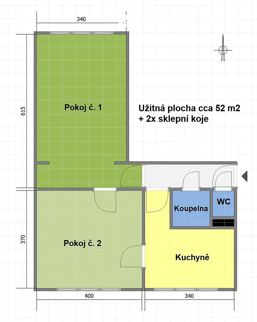 Prodej bytu 2+1 52 m², Náměstí Gen. Knopa, Žamberk