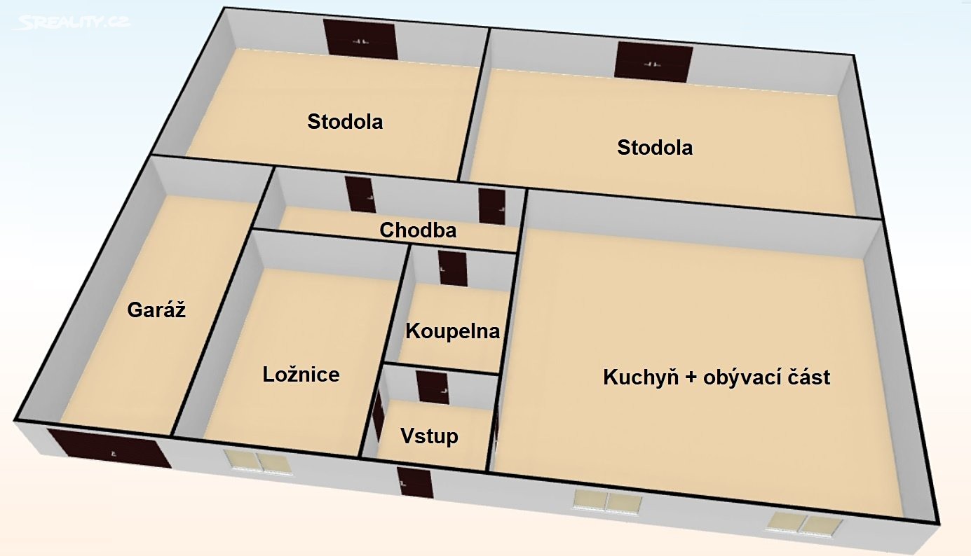 Prodej  rodinného domu 220 m², pozemek 322 m², Dobruška - Chábory, okres Rychnov nad Kněžnou