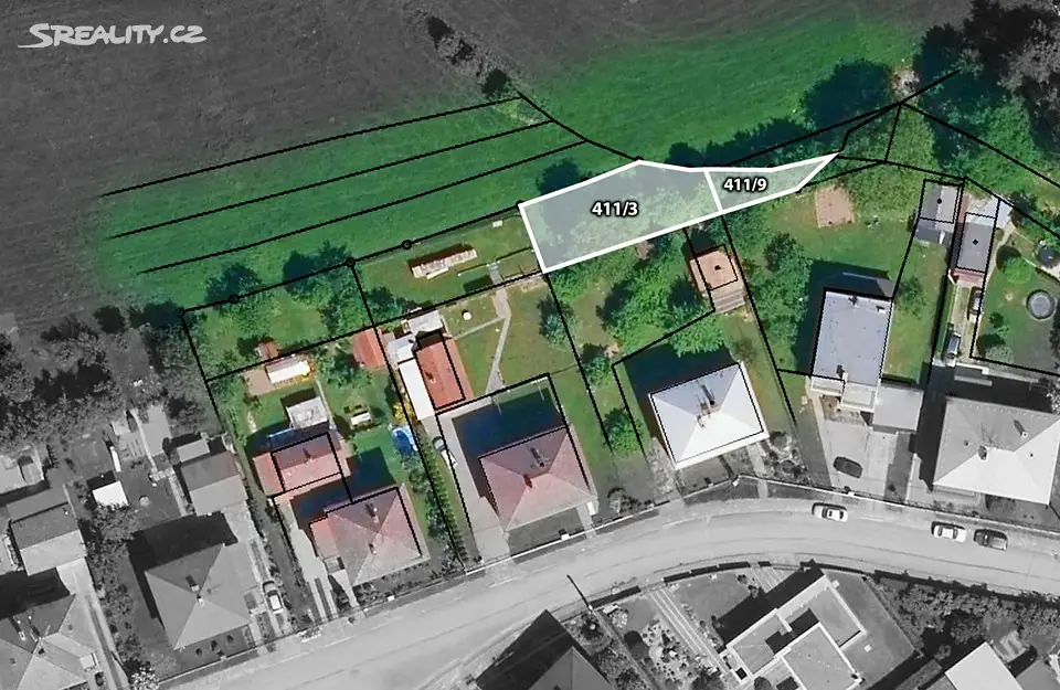 Prodej  stavebního pozemku 271 m², Choryně, okres Vsetín