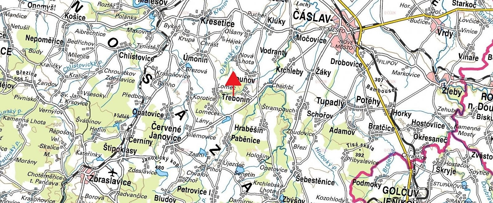 Prodej  pozemku 2 754 m², Kluky - Nová Lhota, okres Kutná Hora