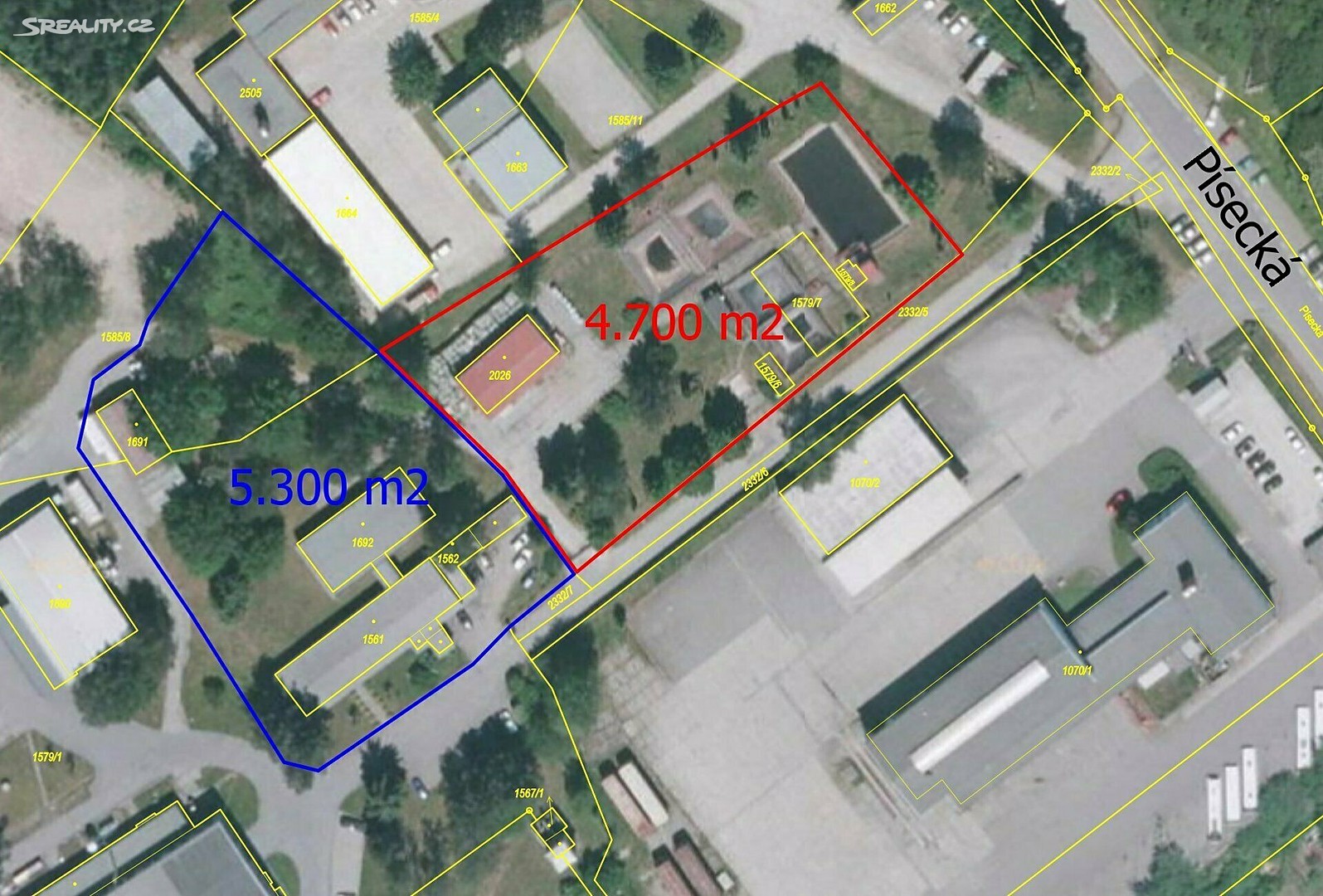 Prodej  komerčního pozemku 5 100 m², Písecká, Týn nad Vltavou - Malá Strana
