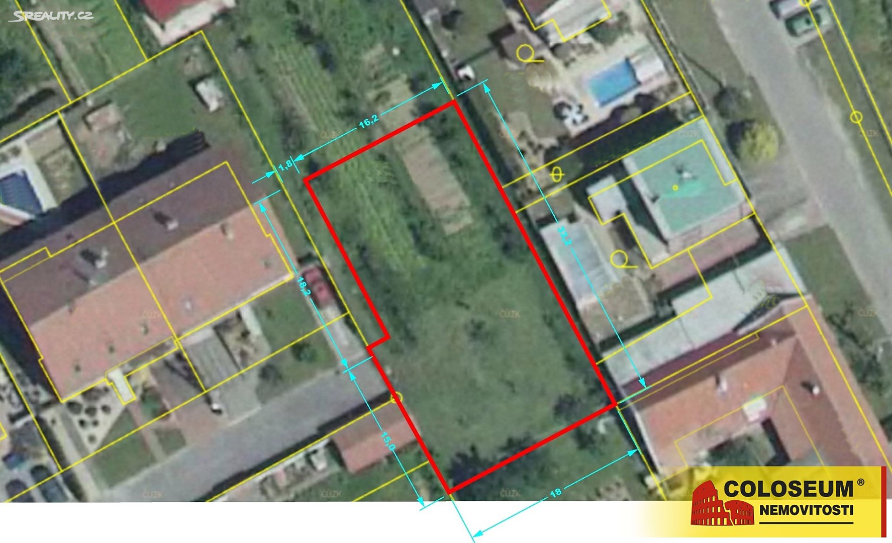 Prodej  stavebního pozemku 540 m², Nedakonice, okres Uherské Hradiště