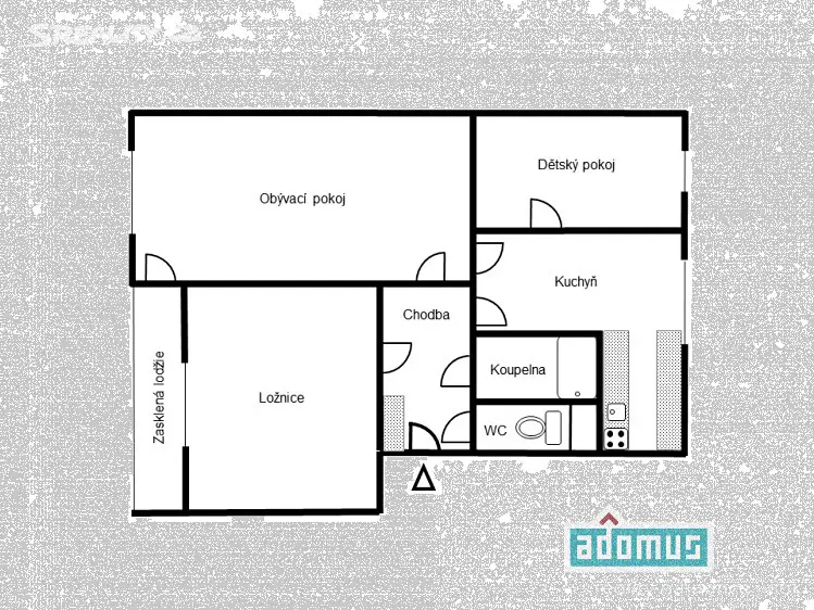 Pronájem bytu 3+1 70 m², Svobody, Pečky