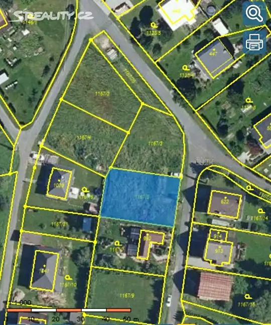 Prodej  stavebního pozemku 2 371 m², Karlovice, okres Bruntál
