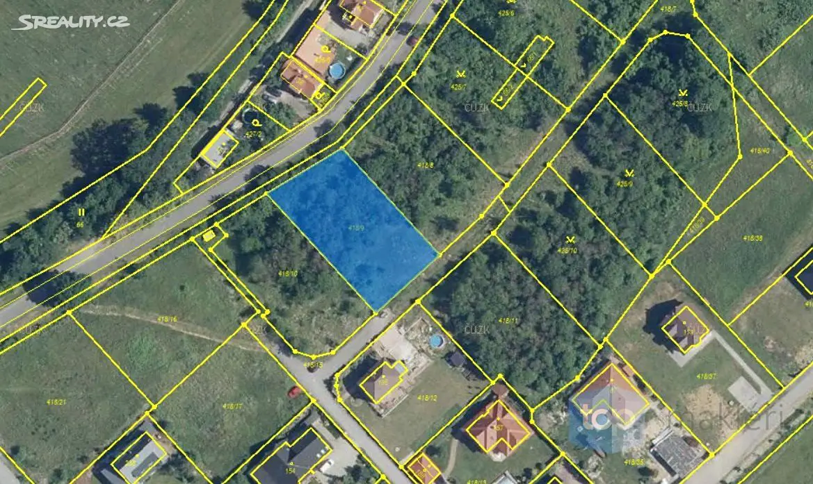 Prodej  stavebního pozemku 1 227 m², Na Stráni, Pyšely - Zaječice