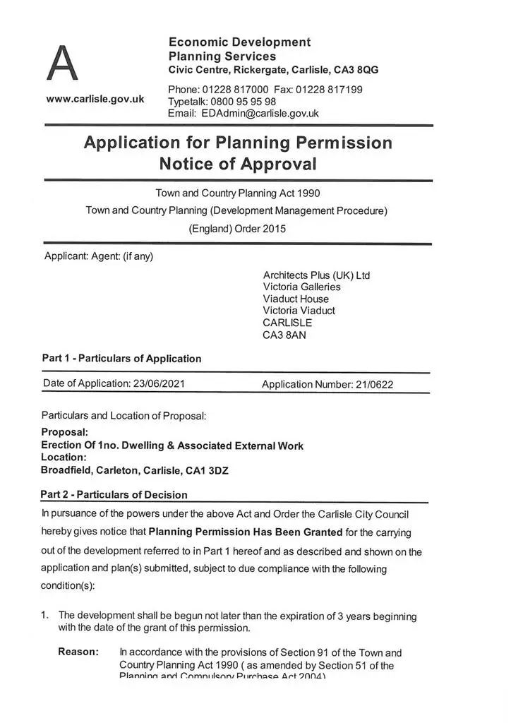 Planning Notice of A