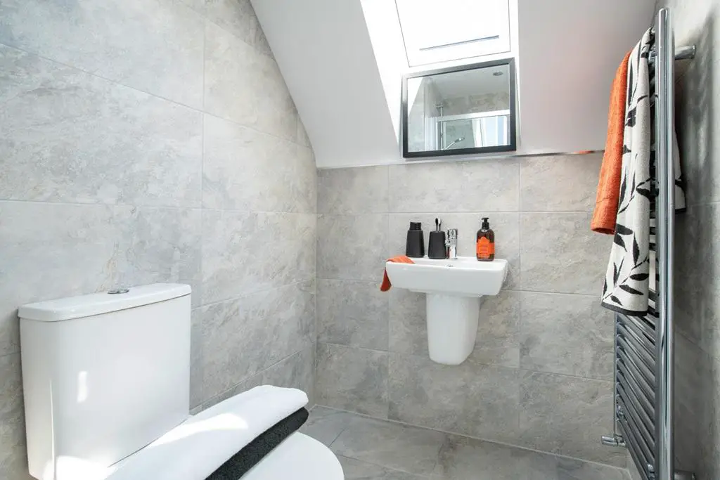The en suite is flooded with natural light