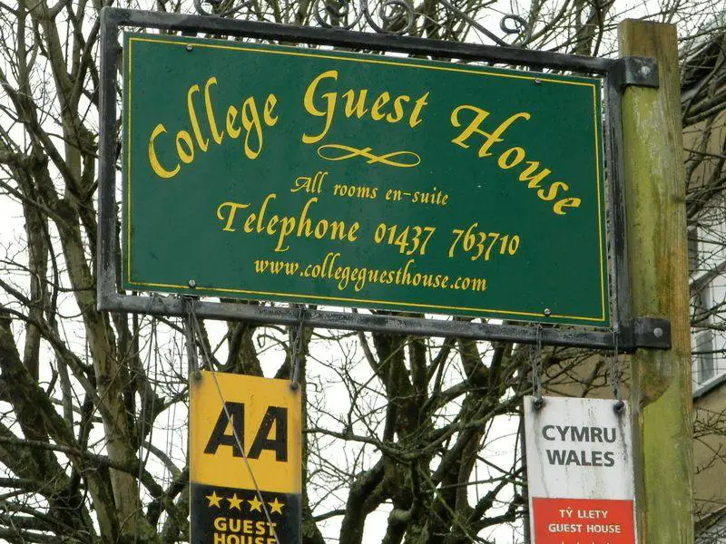College Guest House Signage