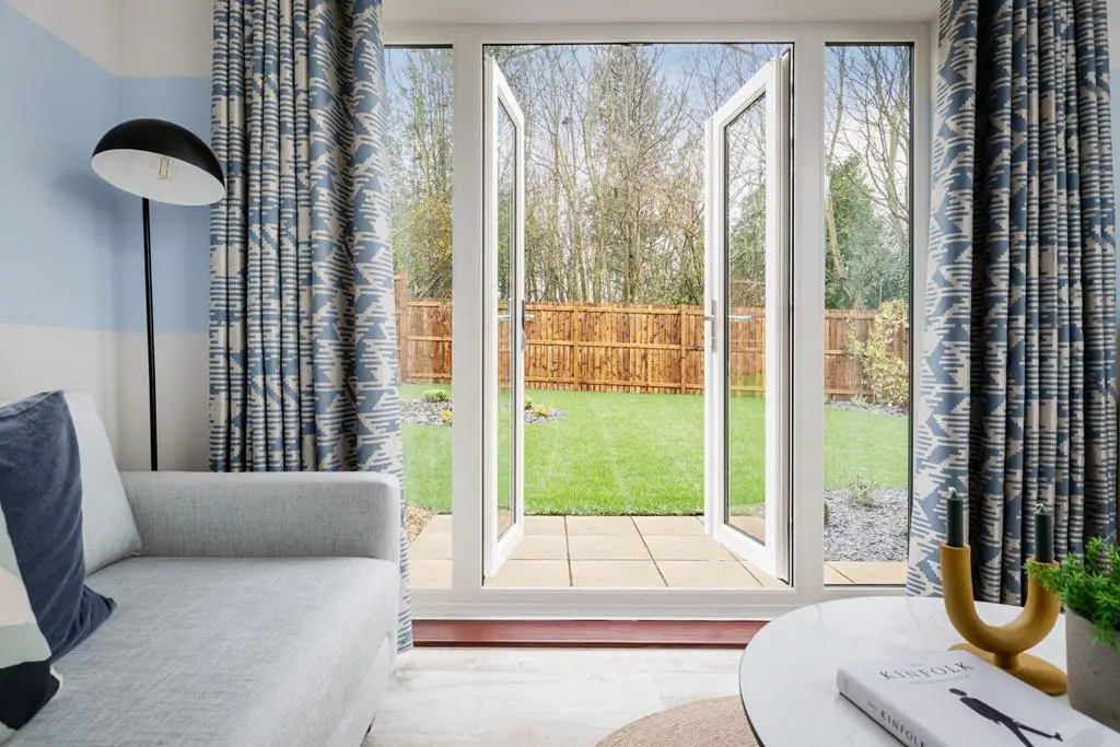 French doors to the garden is ideal for summer