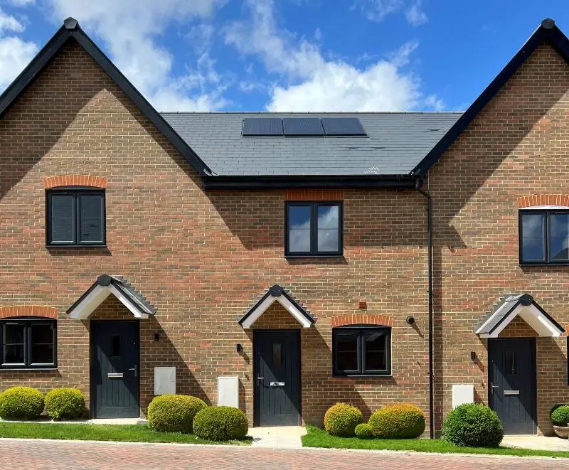 Exterior of plots 14,15 &amp; 16, Two Bed Houses at...