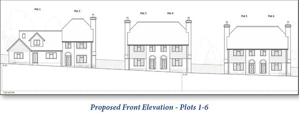 Proposed Front Elevation   Plots 1 6