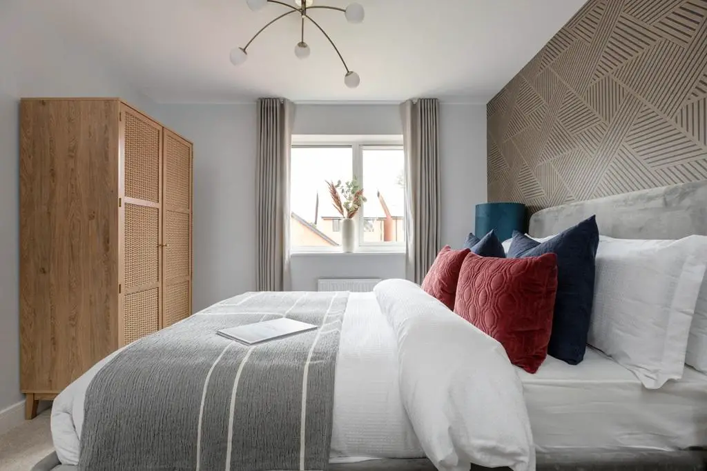 A bright and spacious main bedroom