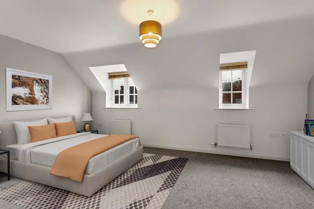Bedroom One with Virtual Staging