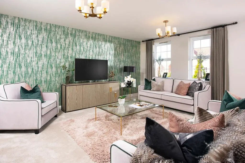 The lounge of the Lichfield 5 bedroom home