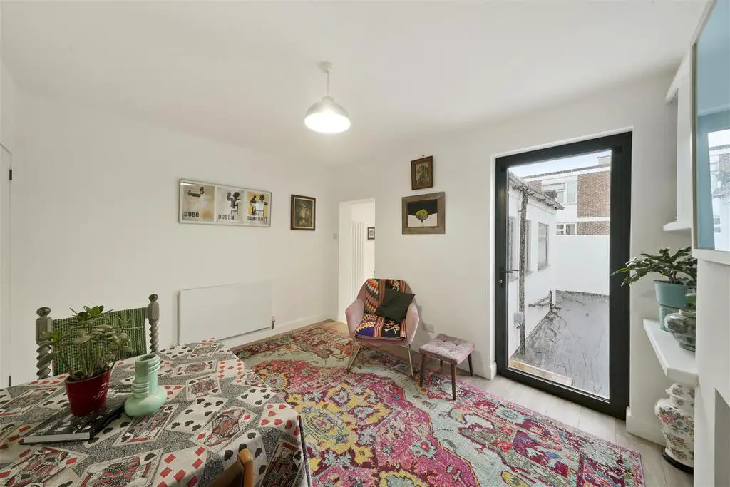 Door leading out to garden from dining room