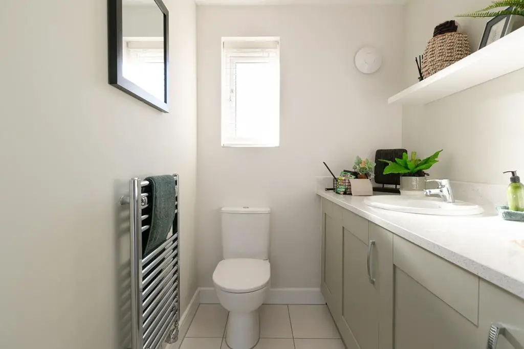 Guest cloakroom with handy utility facilities