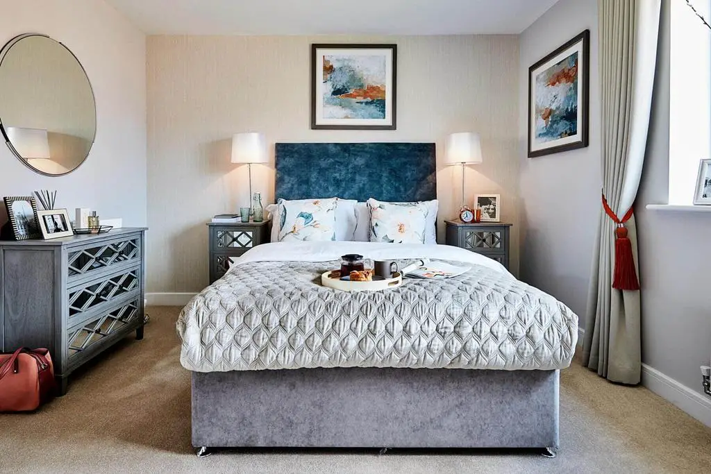A well proportioned main bedroom creates a...