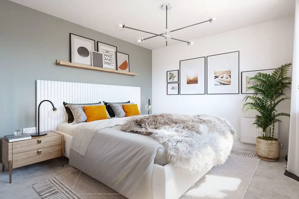 A bright and spacious main bedroom