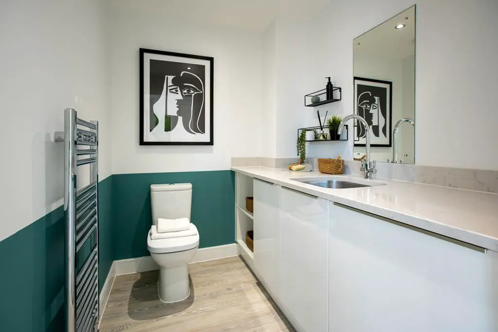 A handy downstairs toilet and utility room