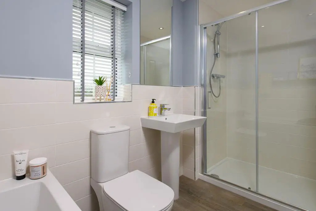 Bathroom with double shower in The Abbeydale 3...