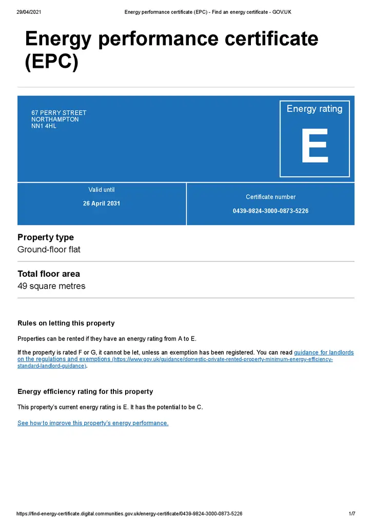 EPC Certificate