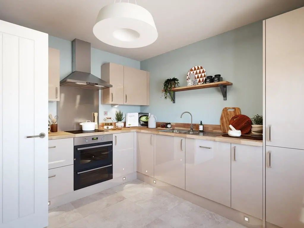 The separate kitchen can be personalised to...
